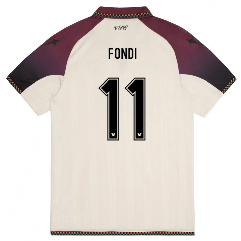 Danxen Kvinnor Lapo Fondi #11 Krämfärgad Vinröd Bortatröja Matchtröjor 2025/26 Tröjor T-Tröja