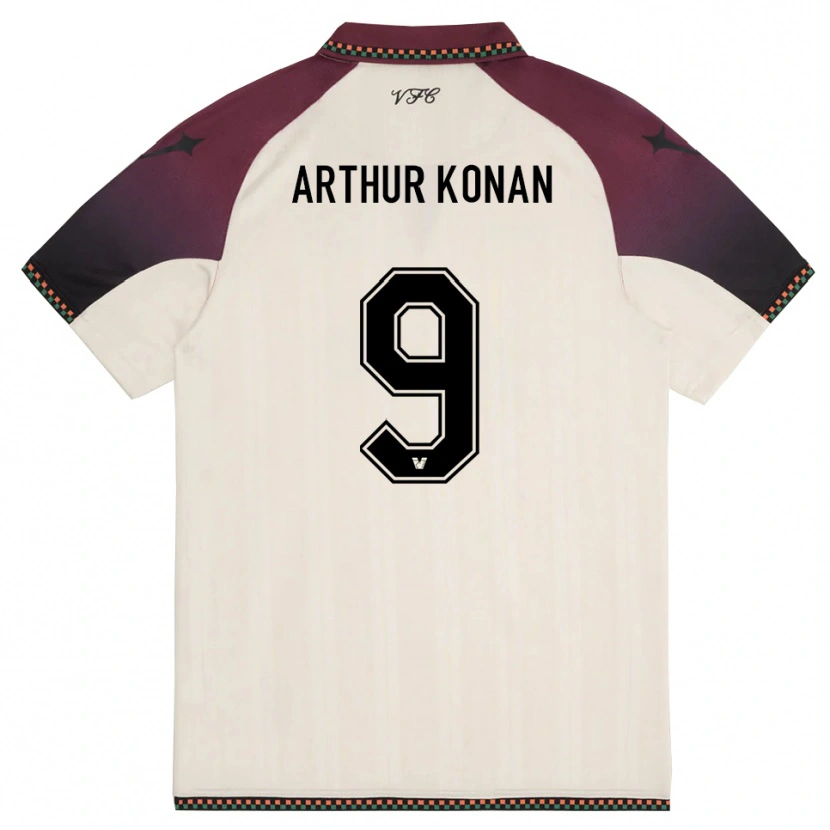 Danxen Kvinnor Demoye Arthur Konan #9 Krämfärgad Vinröd Bortatröja Matchtröjor 2025/26 Tröjor T-Tröja