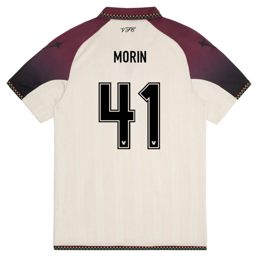 Danxen Kvinnor Elena Morin #41 Krämfärgad Vinröd Bortatröja Matchtröjor 2025/26 Tröjor T-Tröja