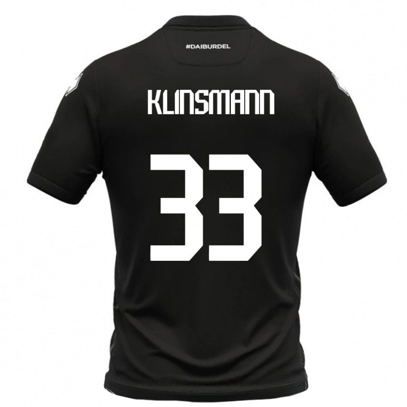 Danxen Kvinnor Jonathan Klinsmann #33 Svart Vit Bortatröja Matchtröjor 2025/26 Tröjor T-Tröja