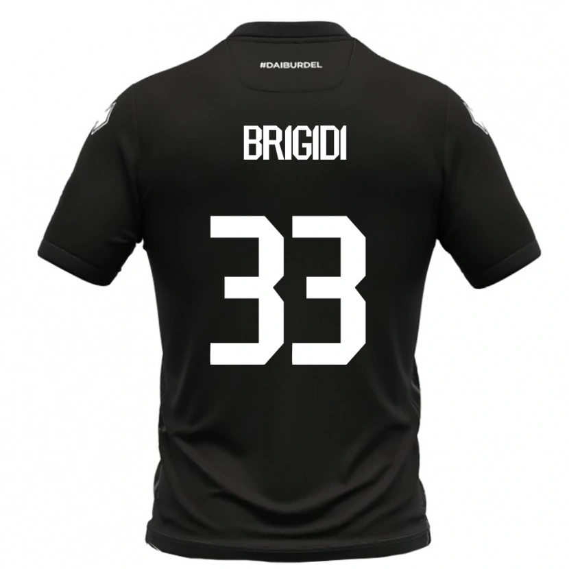 Danxen Kvinnor Massimo Brigidi #33 Svart Vit Bortatröja Matchtröjor 2025/26 Tröjor T-Tröja