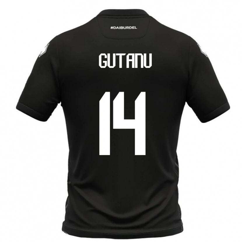 Danxen Kvinnor Victor Gutanu #14 Svart Vit Bortatröja Matchtröjor 2025/26 Tröjor T-Tröja