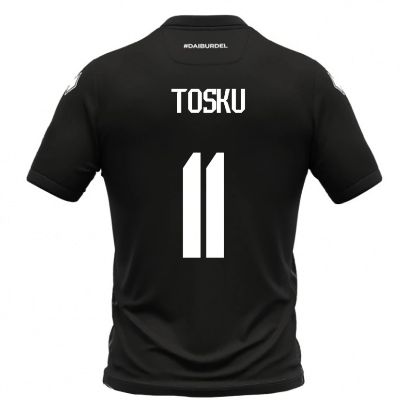 Danxen Kvinnor Frederik Tosku #11 Svart Vit Bortatröja Matchtröjor 2025/26 Tröjor T-Tröja