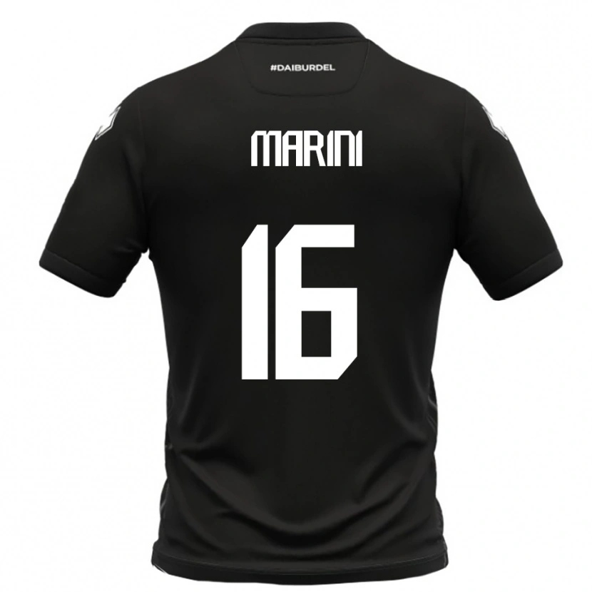 Danxen Kvinnor David Marini #16 Svart Vit Bortatröja Matchtröjor 2025/26 Tröjor T-Tröja