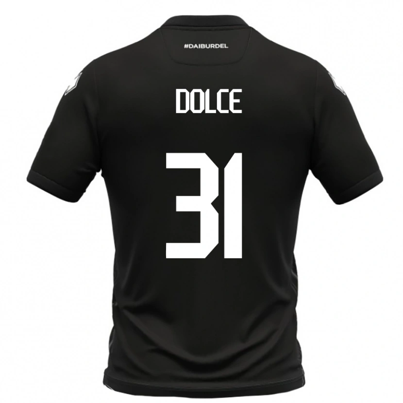 Danxen Kvinnor Alessandro Dolce #31 Svart Vit Bortatröja Matchtröjor 2025/26 Tröjor T-Tröja