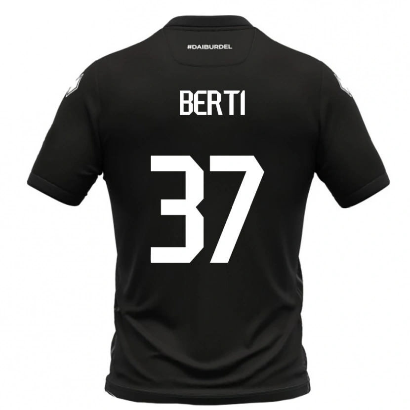 Danxen Kvinnor Filippo Berti #37 Svart Vit Bortatröja Matchtröjor 2025/26 Tröjor T-Tröja