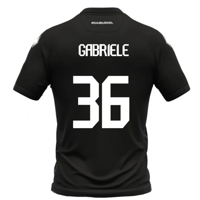 Danxen Kvinnor Tommaso Gabriele #36 Svart Vit Bortatröja Matchtröjor 2025/26 Tröjor T-Tröja