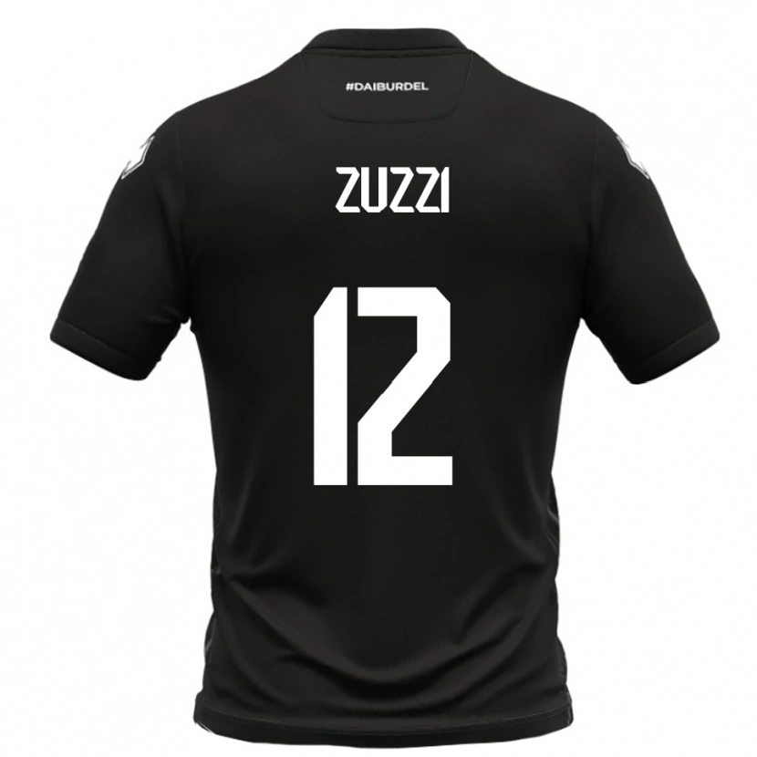 Danxen Kvinnor Riccardo Zuzzi #12 Svart Vit Bortatröja Matchtröjor 2025/26 Tröjor T-Tröja
