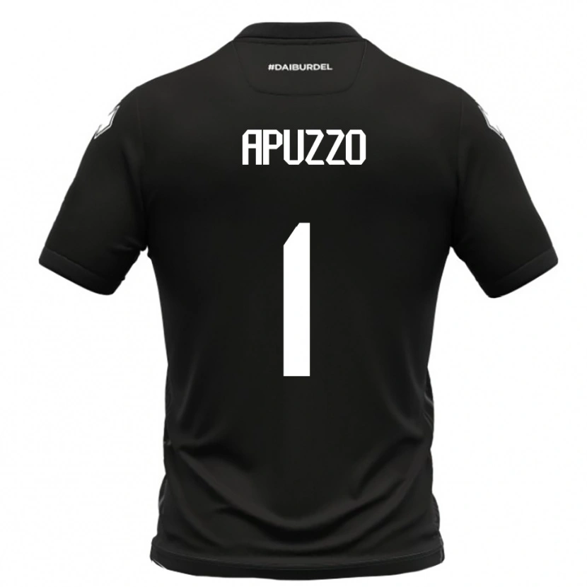 Danxen Kvinnor Davide Apuzzo #1 Svart Vit Bortatröja Matchtröjor 2025/26 Tröjor T-Tröja