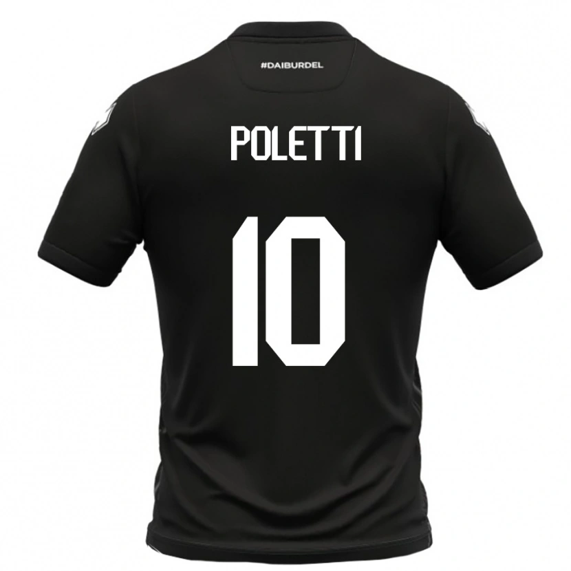 Danxen Kvinnor Thomas Poletti #10 Svart Vit Bortatröja Matchtröjor 2025/26 Tröjor T-Tröja
