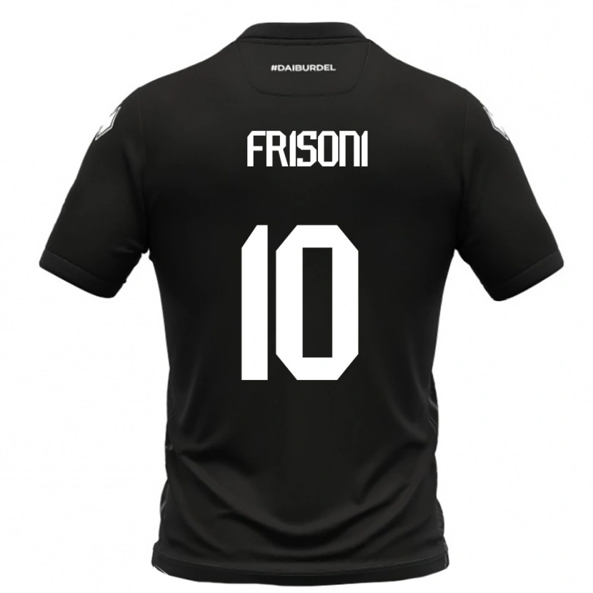 Danxen Kvinnor Riccardo Frisoni #10 Svart Vit Bortatröja Matchtröjor 2025/26 Tröjor T-Tröja