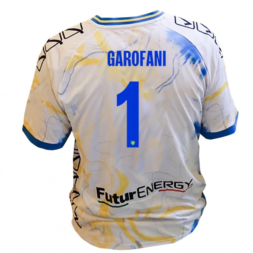 Danxen Kvinnor Giovanni Garofani #1 Vitt Gult Blått Bortatröja Matchtröjor 2025/26 Tröjor T-Tröja