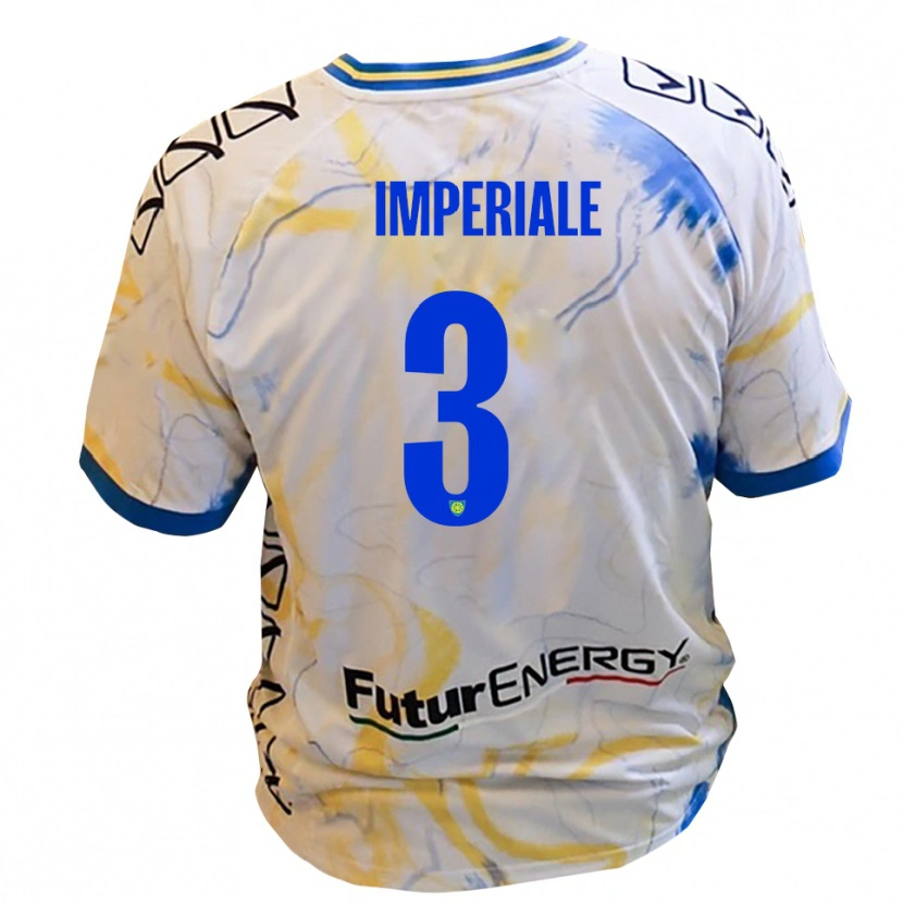 Danxen Kvinnor Marco Imperiale #3 Vitt Gult Blått Bortatröja Matchtröjor 2025/26 Tröjor T-Tröja