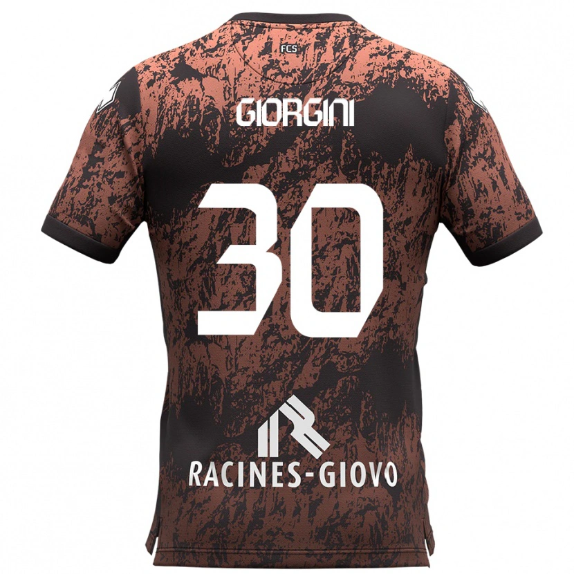 Danxen Kvinnor Andrea Giorgini #30 Brunt Svart Bortatröja Matchtröjor 2025/26 Tröjor T-Tröja