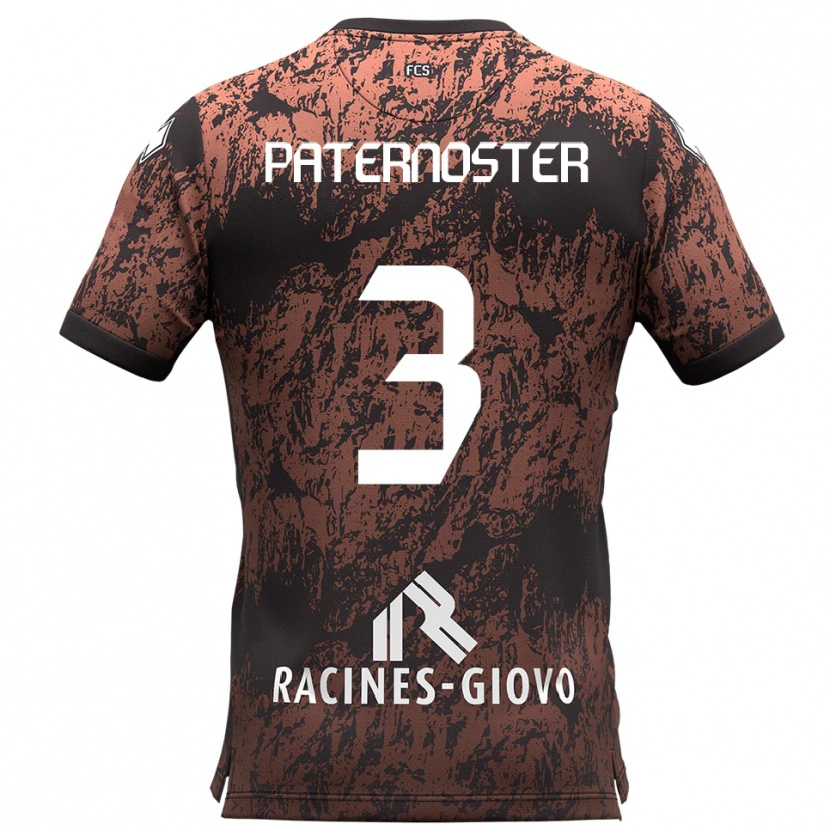 Danxen Kvinnor Ivan Paternoster #3 Brunt Svart Bortatröja Matchtröjor 2025/26 Tröjor T-Tröja