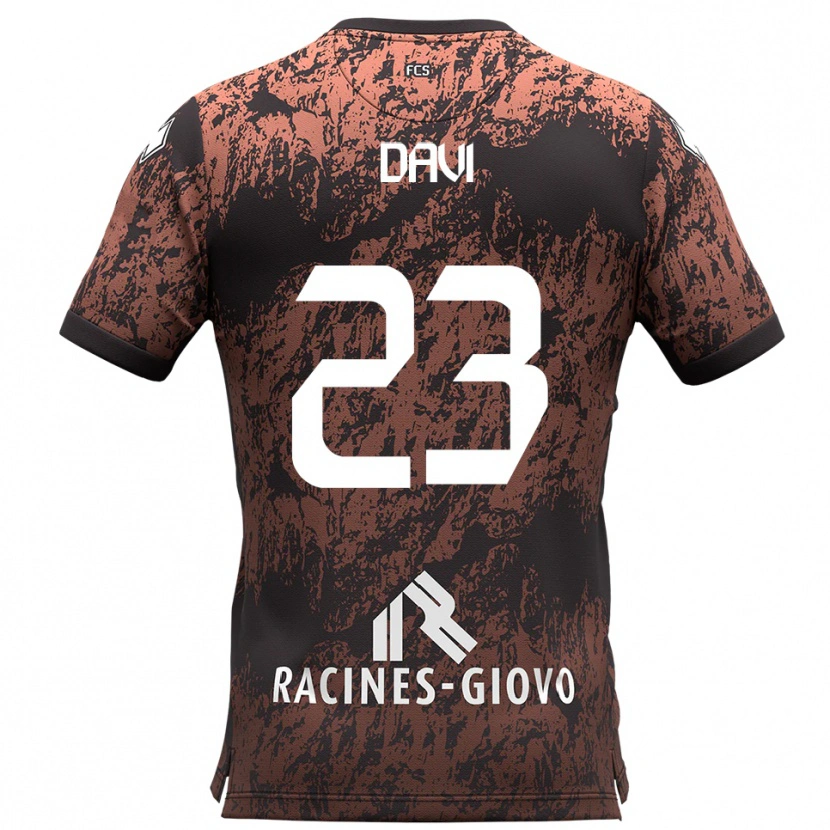 Danxen Kvinnor Federico Davi #23 Brunt Svart Bortatröja Matchtröjor 2025/26 Tröjor T-Tröja