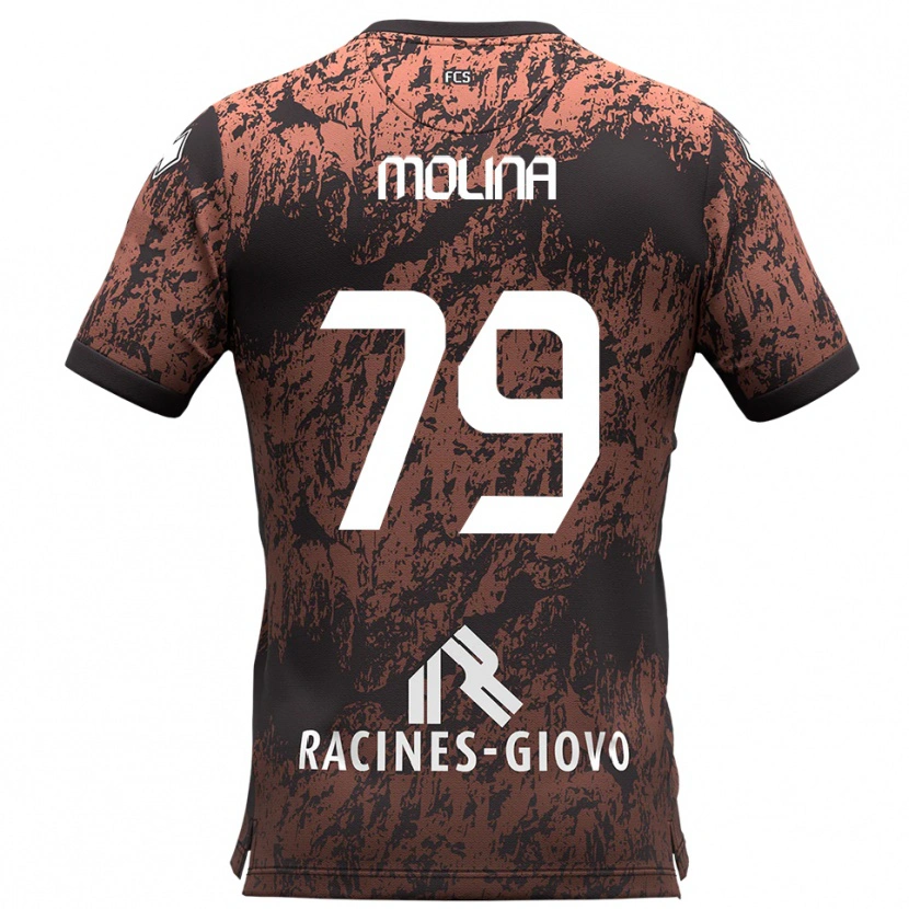 Danxen Kvinnor Salvatore Molina #79 Brunt Svart Bortatröja Matchtröjor 2025/26 Tröjor T-Tröja