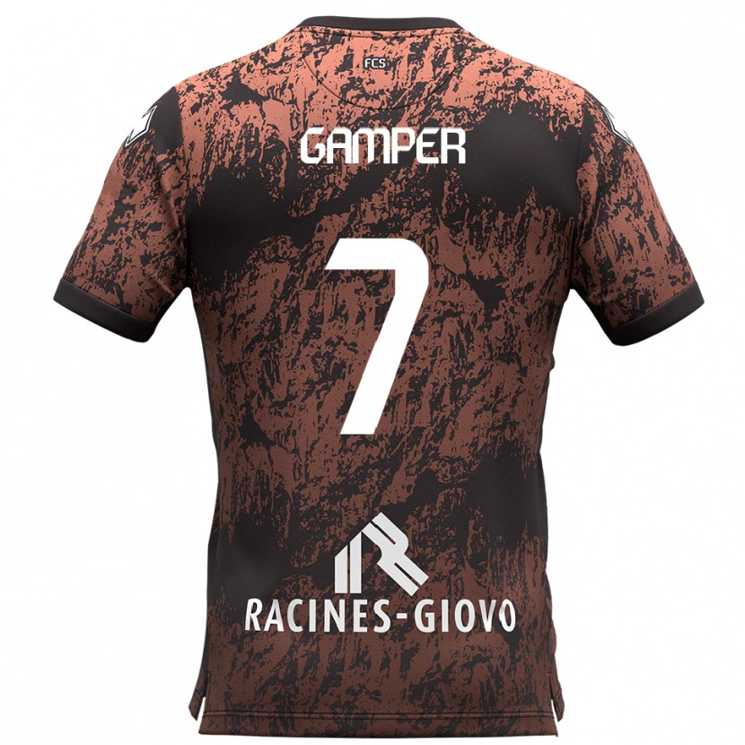 Danxen Kvinnor Hannes Gamper #7 Brunt Svart Bortatröja Matchtröjor 2025/26 Tröjor T-Tröja