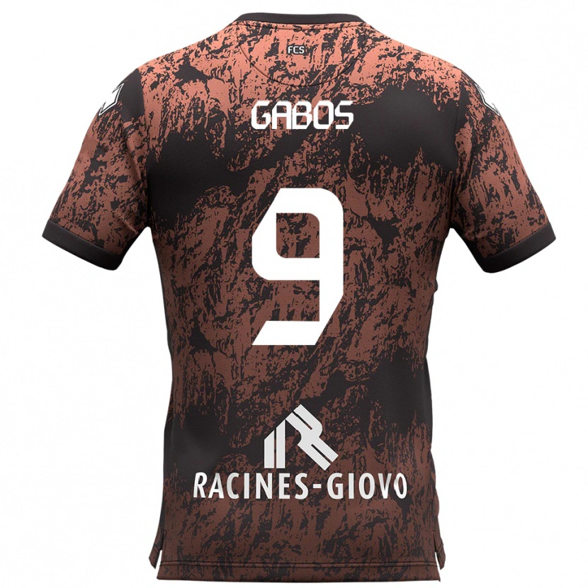 Danxen Kvinnor Ricky Gabos #9 Brunt Svart Bortatröja Matchtröjor 2025/26 Tröjor T-Tröja
