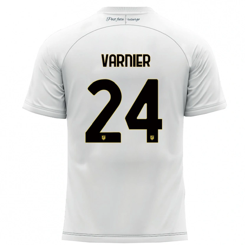 Danxen Kvinnor Marco Varnier #24 Vitt Gult Bortatröja Matchtröjor 2025/26 Tröjor T-Tröja