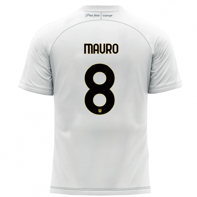 Danxen Kvinnor Antonio Mauro #8 Vitt Gult Bortatröja Matchtröjor 2025/26 Tröjor T-Tröja