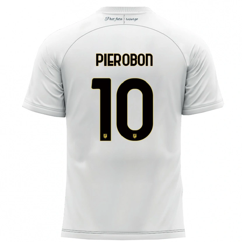 Danxen Kvinnor Christian Pierobon #10 Vitt Gult Bortatröja Matchtröjor 2025/26 Tröjor T-Tröja