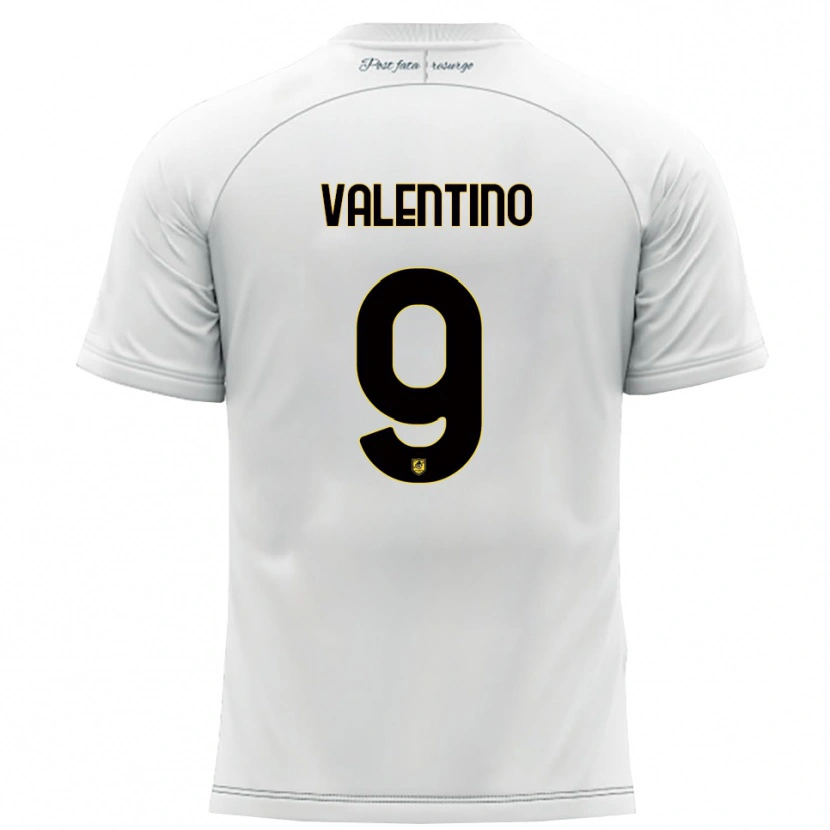 Danxen Kvinnor Antonio Valentino #9 Vitt Gult Bortatröja Matchtröjor 2025/26 Tröjor T-Tröja
