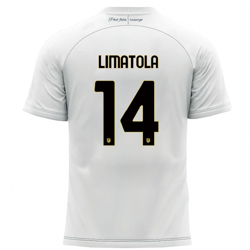 Danxen Kvinnor Luigi Limatola #14 Vitt Gult Bortatröja Matchtröjor 2025/26 Tröjor T-Tröja