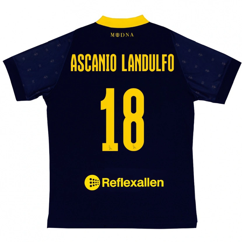 Danxen Kvinnor Gabriele Ascanio Landulfo #18 Marinblå Gul Bortatröja Matchtröjor 2025/26 Tröjor T-Tröja