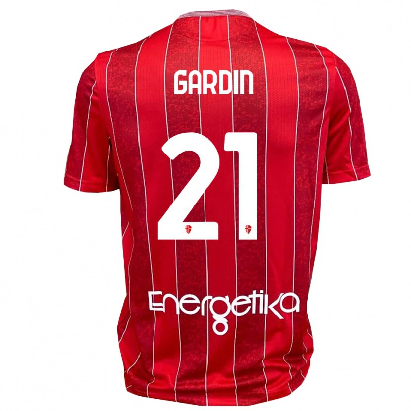 Danxen Kvinnor Mattia Gardin #21 Röd Vit Bortatröja Matchtröjor 2025/26 Tröjor T-Tröja