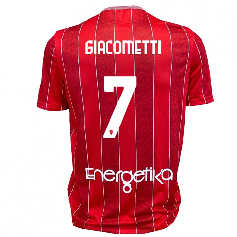 Danxen Kvinnor Alex Giacometti #7 Röd Vit Bortatröja Matchtröjor 2025/26 Tröjor T-Tröja