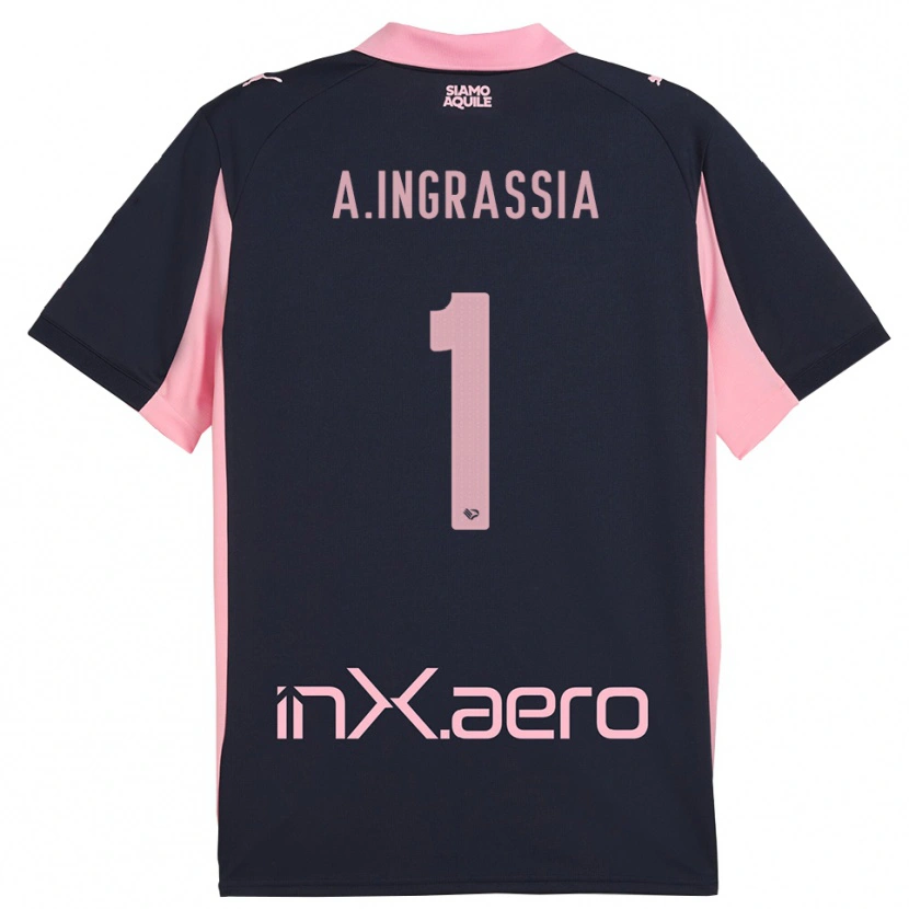 Danxen Kvinnor Antonio Ingrassia #1 Marinblå Rosa Bortatröja Matchtröjor 2025/26 Tröjor T-Tröja