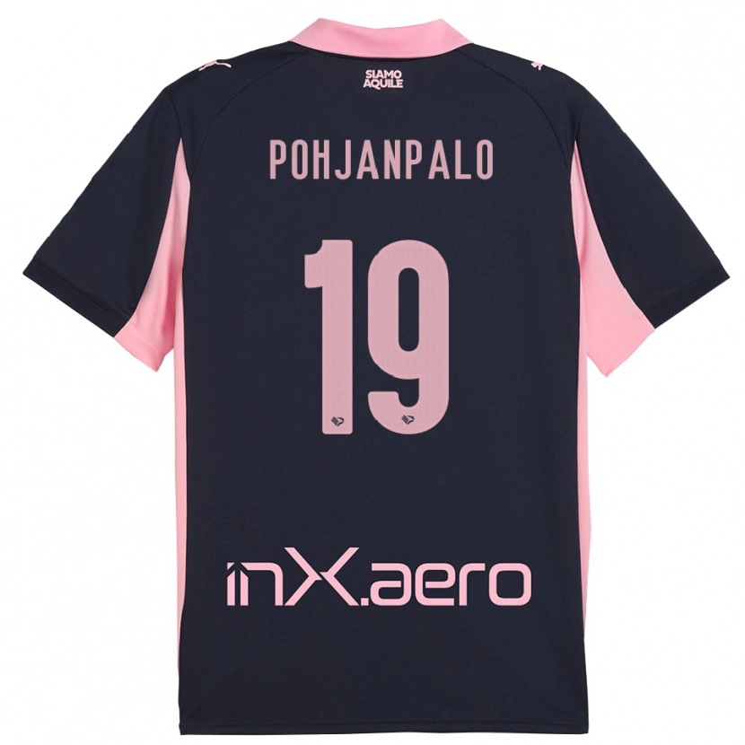 Danxen Kvinnor Joel Pohjanpalo #19 Marinblå Rosa Bortatröja Matchtröjor 2025/26 Tröjor T-Tröja