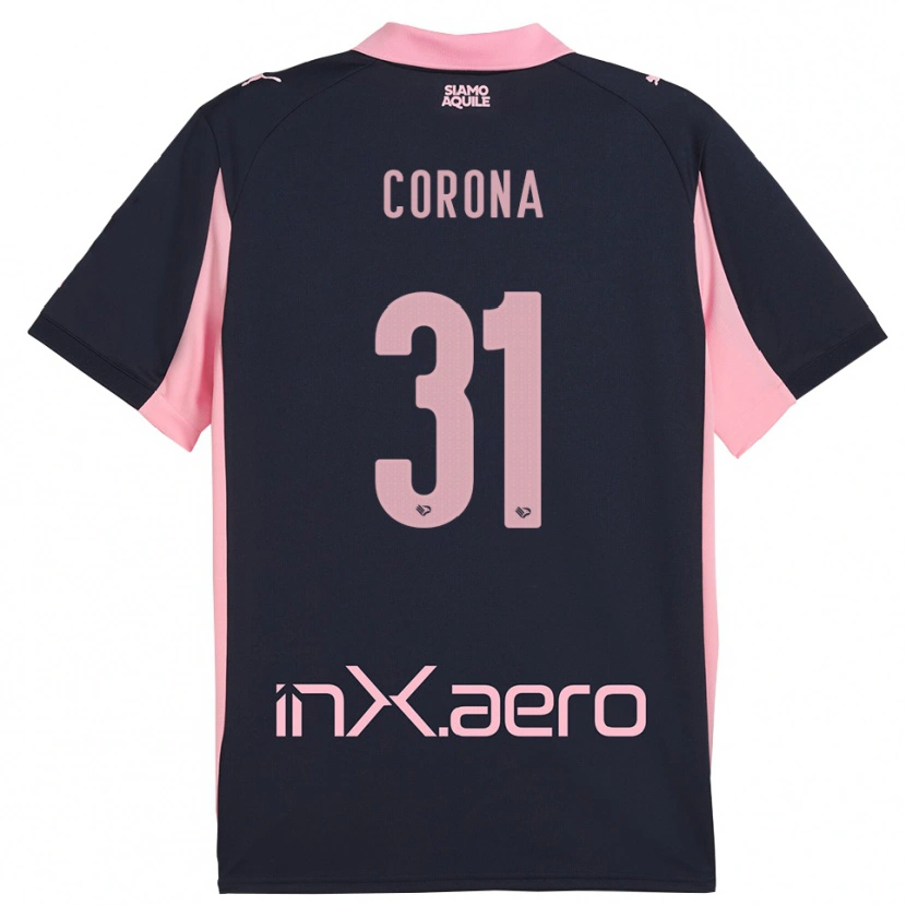 Danxen Kvinnor Giacomo Corona #31 Marinblå Rosa Bortatröja Matchtröjor 2025/26 Tröjor T-Tröja