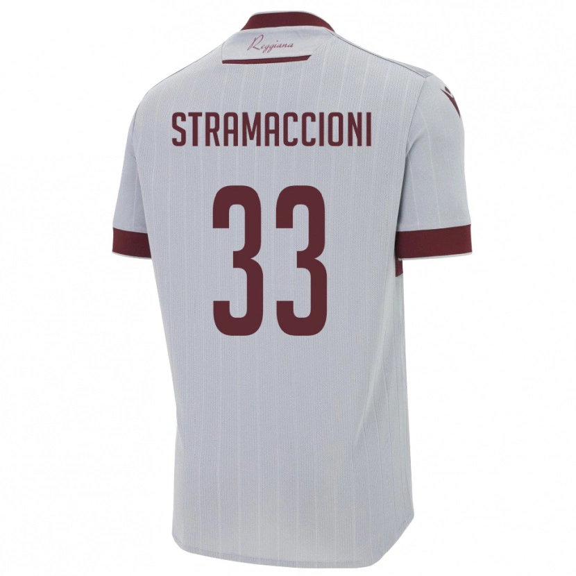 Danxen Kvinnor Diego Stramaccioni #33 Bourgogne Vitt Bortatröja Matchtröjor 2025/26 Tröjor T-Tröja