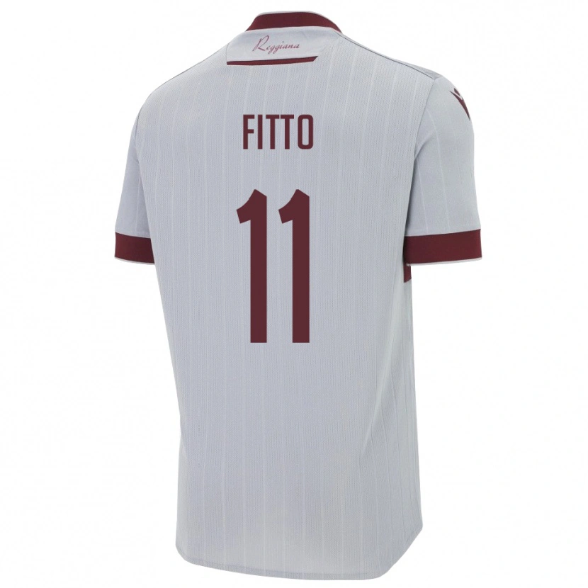 Danxen Kvinnor Gabriele Fitto #11 Bourgogne Vitt Bortatröja Matchtröjor 2025/26 Tröjor T-Tröja