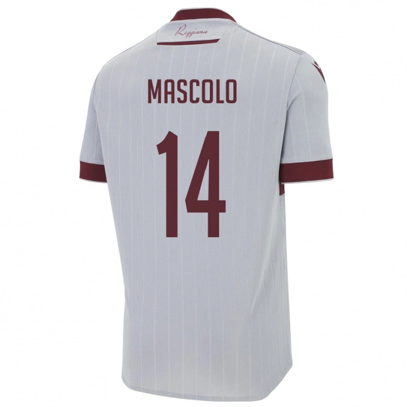 Danxen Kvinnor Luca Mascolo #14 Bourgogne Vitt Bortatröja Matchtröjor 2025/26 Tröjor T-Tröja
