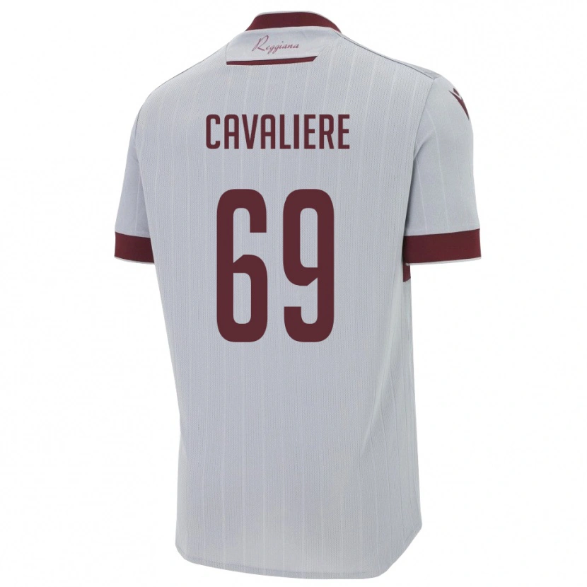 Danxen Kvinnor Edoardo Cavaliere #69 Bourgogne Vitt Bortatröja Matchtröjor 2025/26 Tröjor T-Tröja