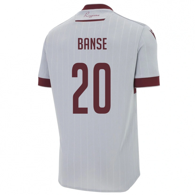 Danxen Kvinnor Ousmane Banse #20 Bourgogne Vitt Bortatröja Matchtröjor 2025/26 Tröjor T-Tröja