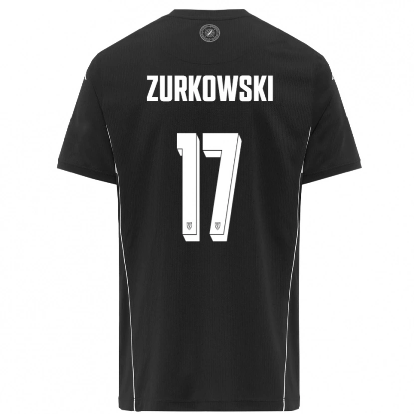 Danxen Kvinnor Szymon Żurkowski #17 Svart Vit Bortatröja Matchtröjor 2025/26 Tröjor T-Tröja