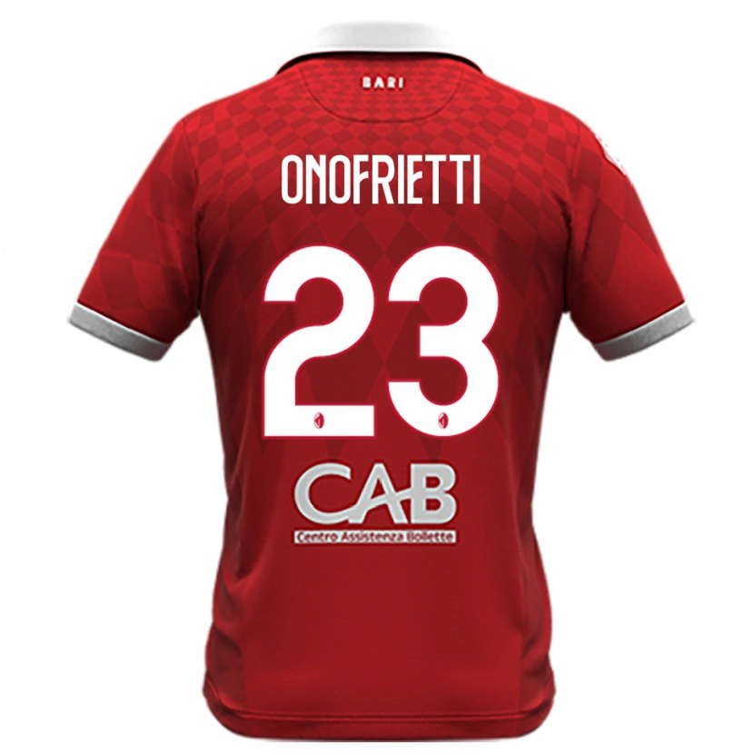 Danxen Kvinnor Vincenzo Onofrietti #23 Röd Vit Bortatröja Matchtröjor 2025/26 Tröjor T-Tröja