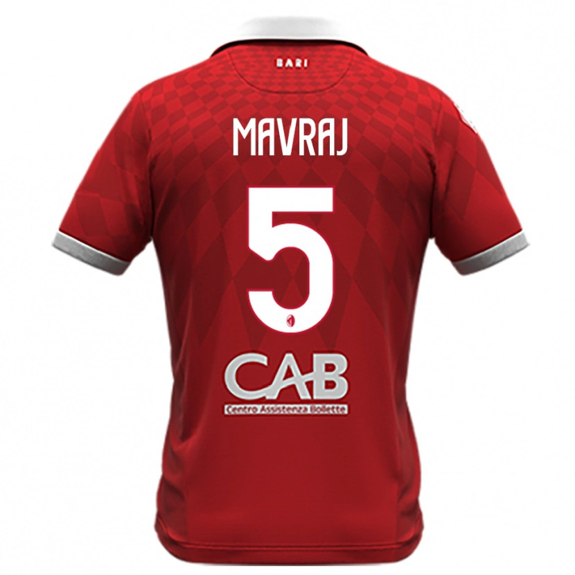 Danxen Kvinnor Indrit Mavraj #5 Röd Vit Bortatröja Matchtröjor 2025/26 Tröjor T-Tröja