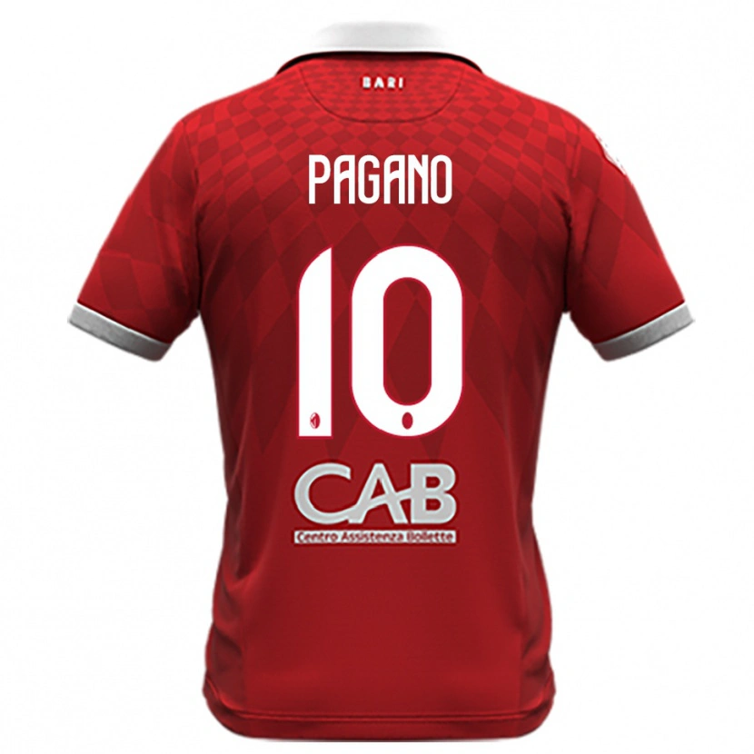 Danxen Kvinnor Riccardo Pagano #10 Röd Vit Bortatröja Matchtröjor 2025/26 Tröjor T-Tröja