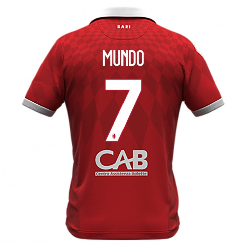Danxen Kvinnor Nicolò Mundo #7 Röd Vit Bortatröja Matchtröjor 2025/26 Tröjor T-Tröja