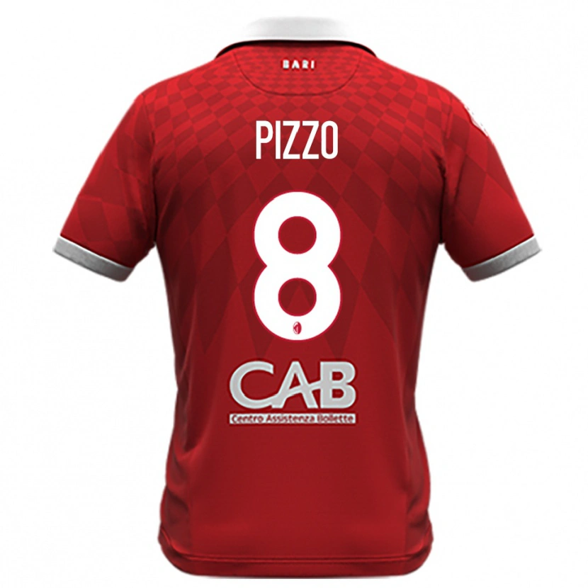 Danxen Kvinnor Benedetto Pizzo #8 Röd Vit Bortatröja Matchtröjor 2025/26 Tröjor T-Tröja