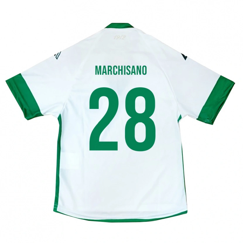 Danxen Kvinnor Matteo Marchisano #28 Vit Grön Blå Bortatröja Matchtröjor 2025/26 Tröjor T-Tröja
