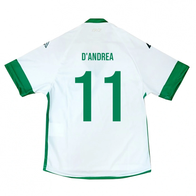 Danxen Kvinnor Luca D'andrea #11 Vit Grön Blå Bortatröja Matchtröjor 2025/26 Tröjor T-Tröja