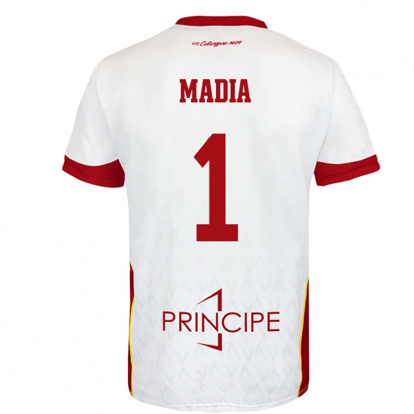 Danxen Kvinnor Lorenzo Madia #1 Vit Röd Bortatröja Matchtröjor 2025/26 Tröjor T-Tröja