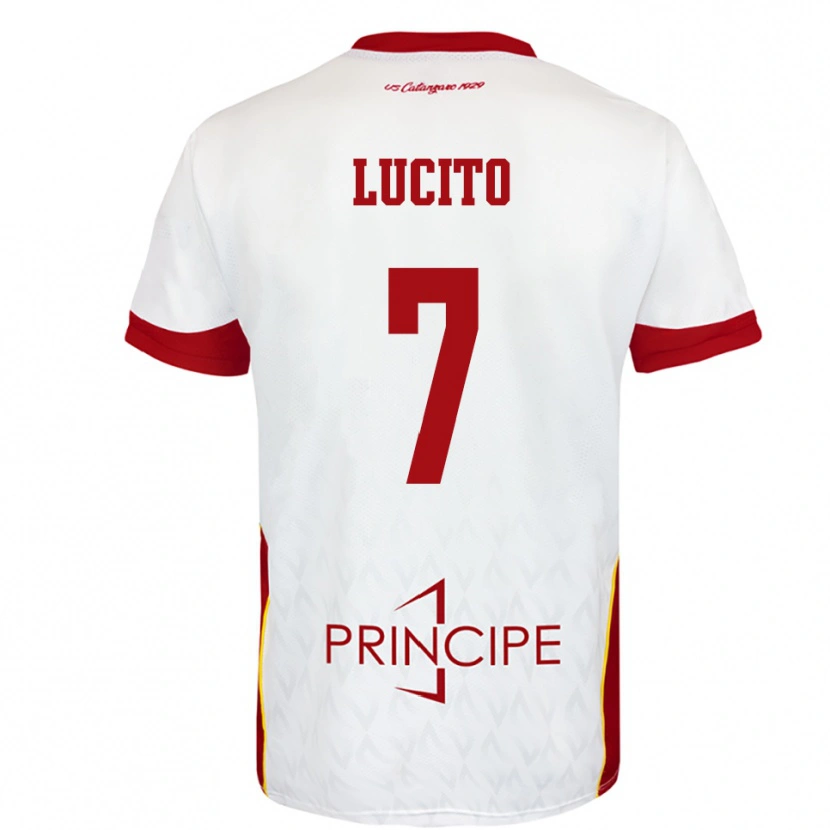 Danxen Kvinnor Adriano Lucito #7 Vit Röd Bortatröja Matchtröjor 2025/26 Tröjor T-Tröja