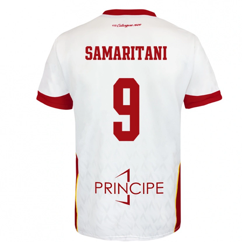 Danxen Kvinnor Cristian Samaritani #9 Vit Röd Bortatröja Matchtröjor 2025/26 Tröjor T-Tröja